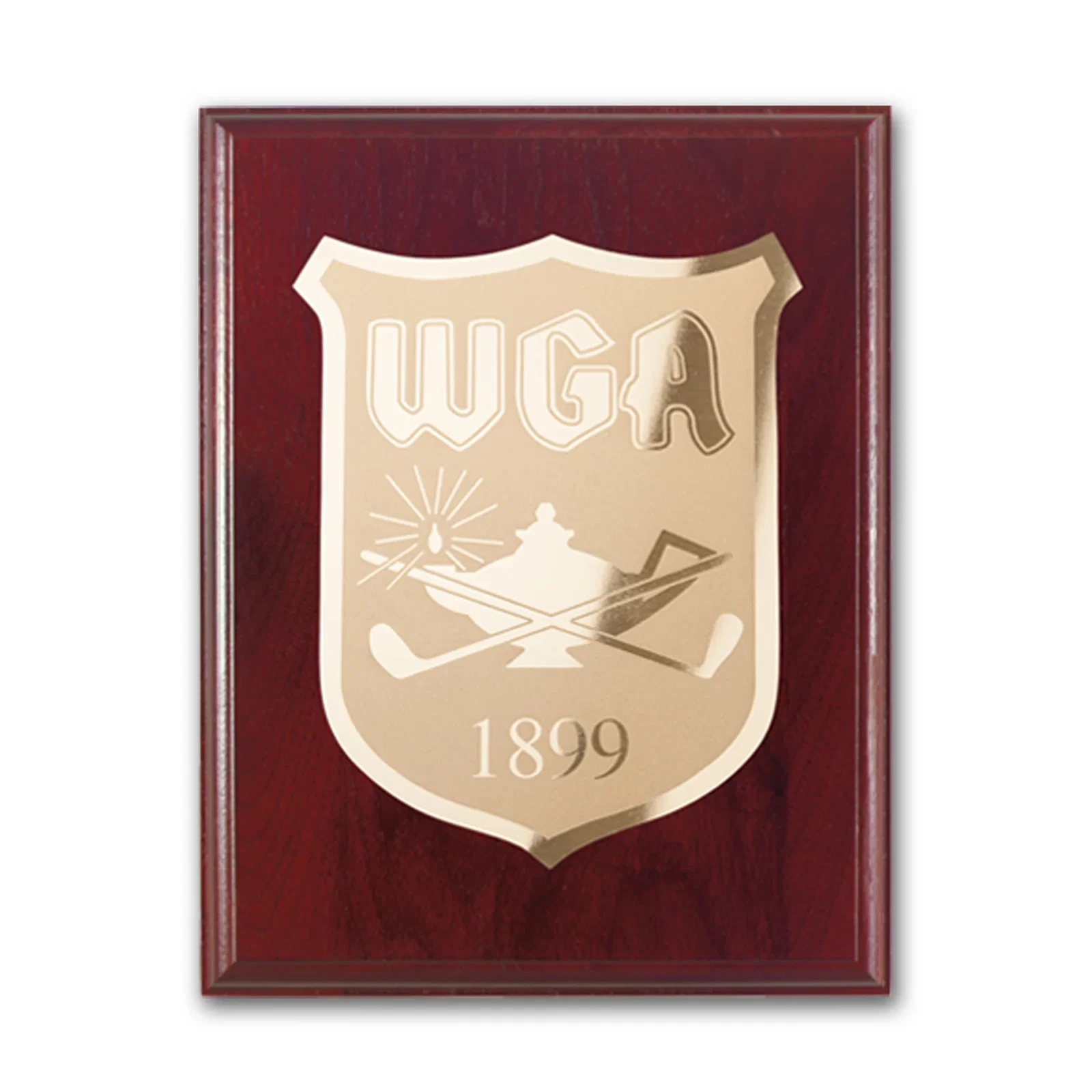 Custom Rosewood Piano Finish Wall Plaque with Etched and Frosted Plate, diamond award for graduation ceremonies