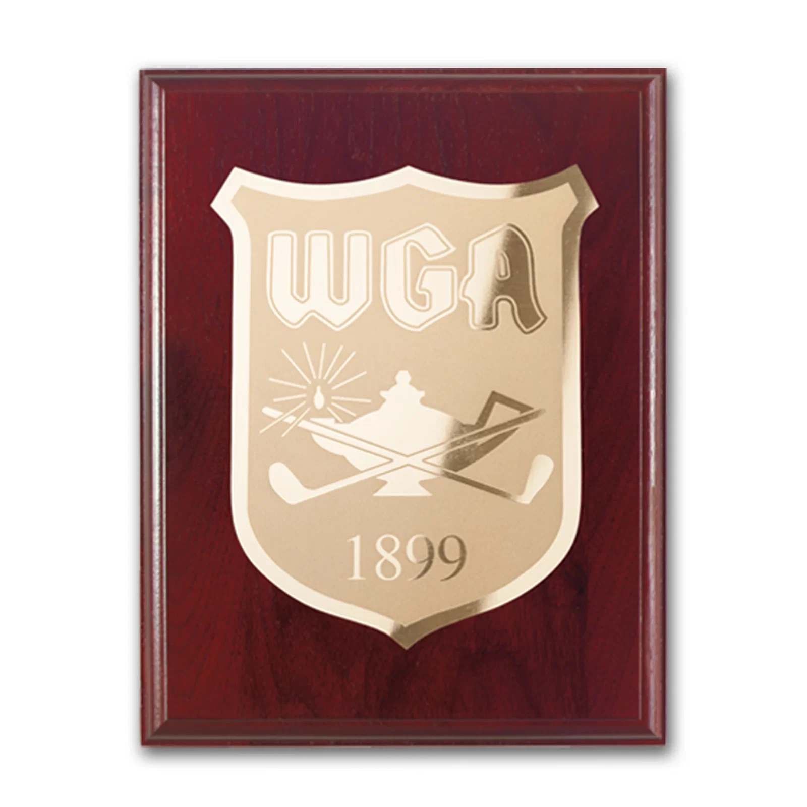 Custom Rosewood Piano Finish Wall Plaque with Etched and Frosted Plate, diamond award for safety achievement programs