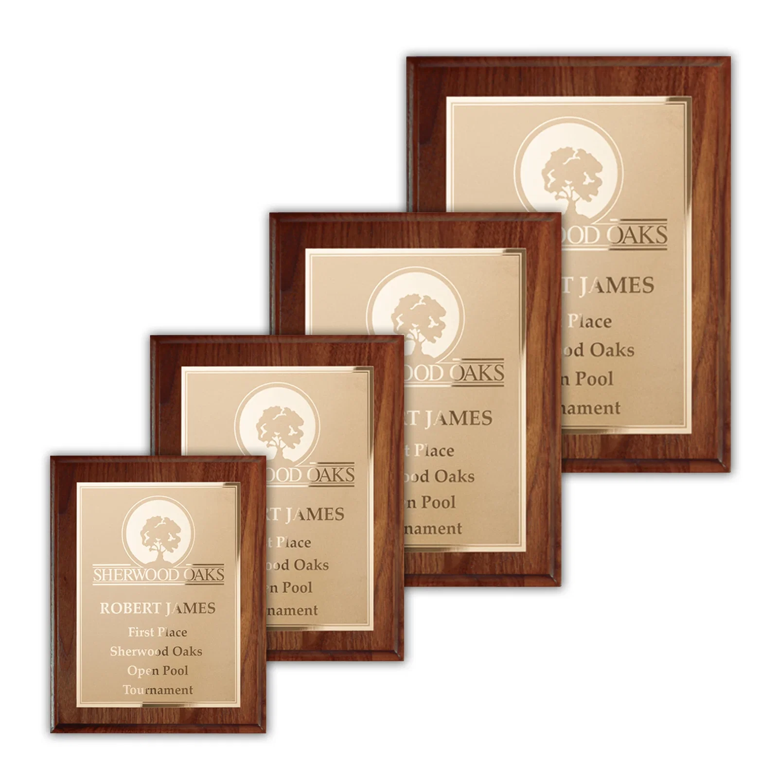 Custom Cove-Edge Walnut Wall Plaque with Etched and Frosted Plate, diamond award for employee recognition