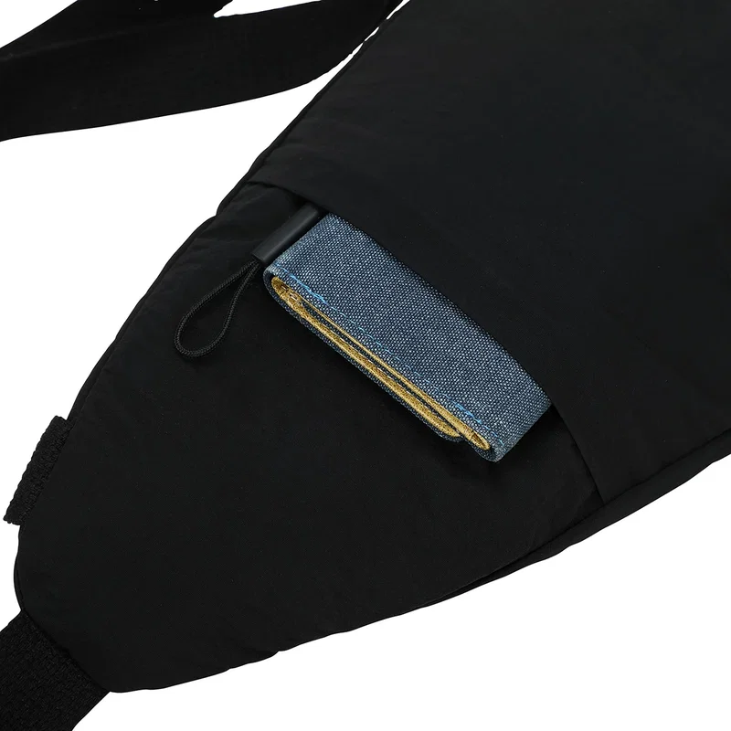 Open view of the custom Europa Crossbody Nylon Sling Bag showing the interior compartment