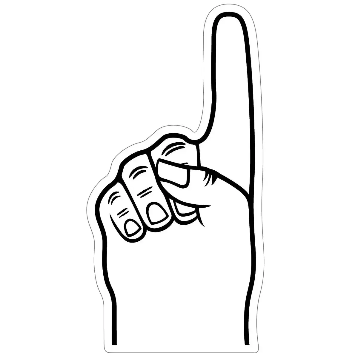 EVA Number One Finger Desk Topper - 6.5"  — view 2
