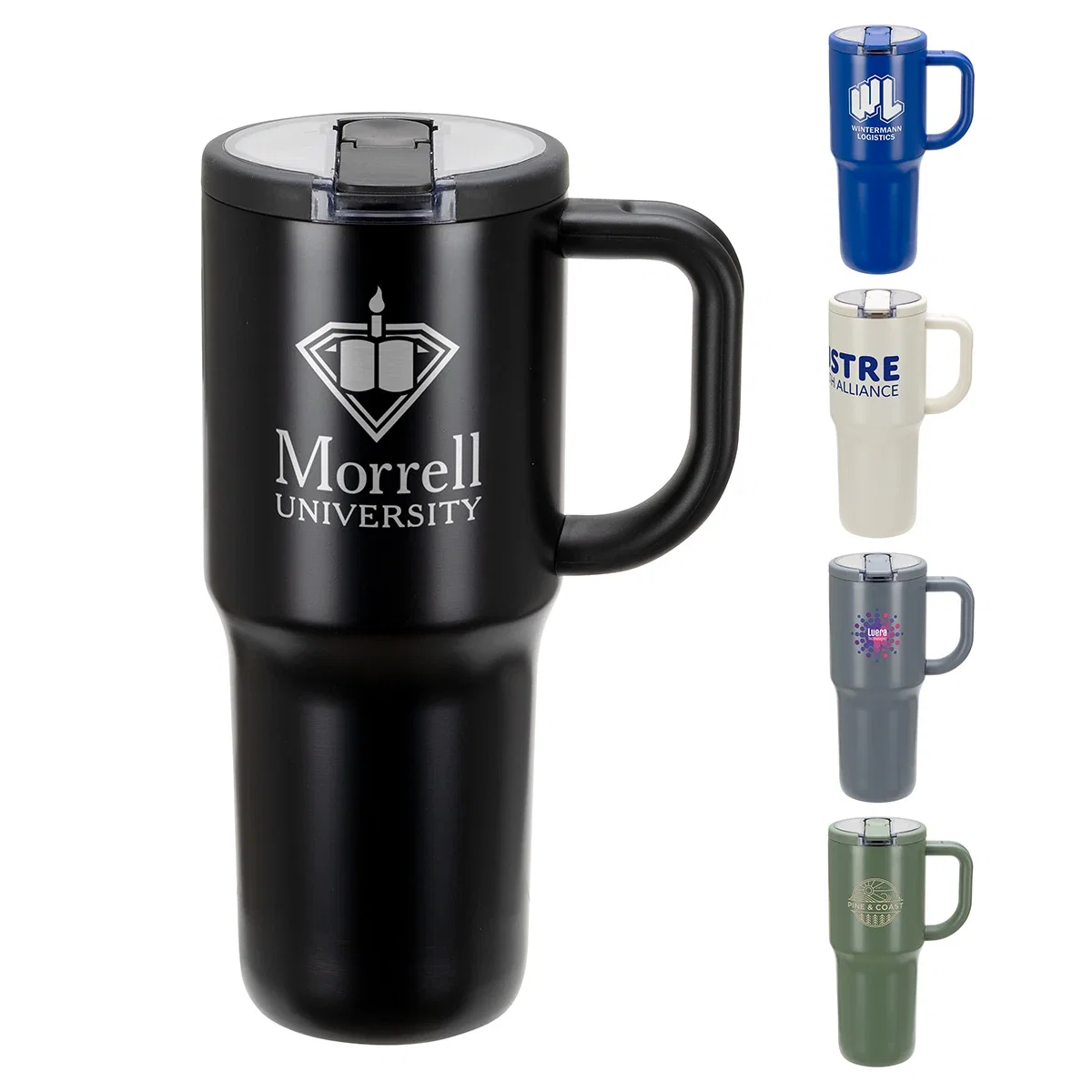 Custom Everest 30 oz Vacuum Insulated Mug, front view of the branded eco-friendly mug