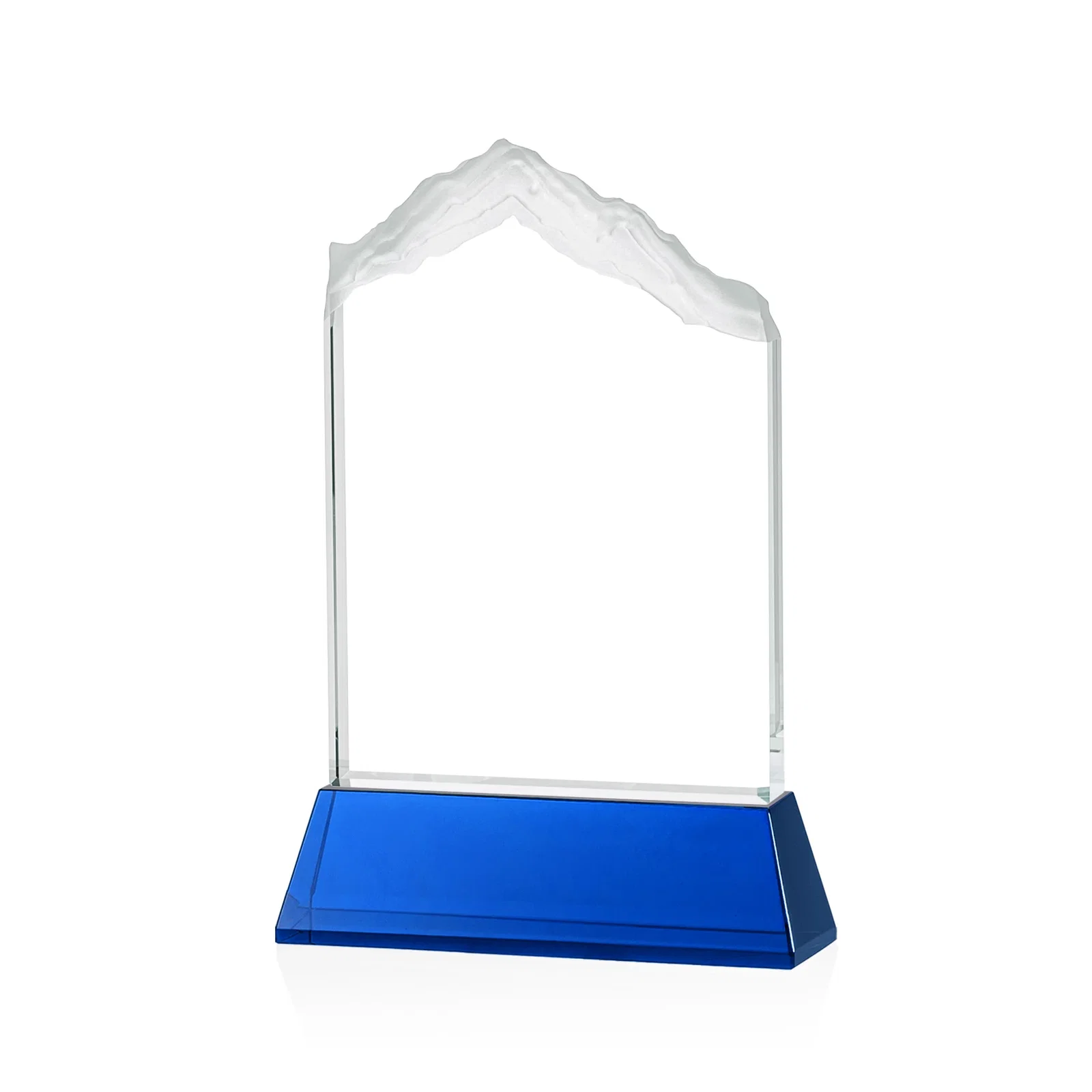 Custom Starfire Crystal Mountain Peak Award with Second Etch Option, awards, with your logo for corporate award ceremonies