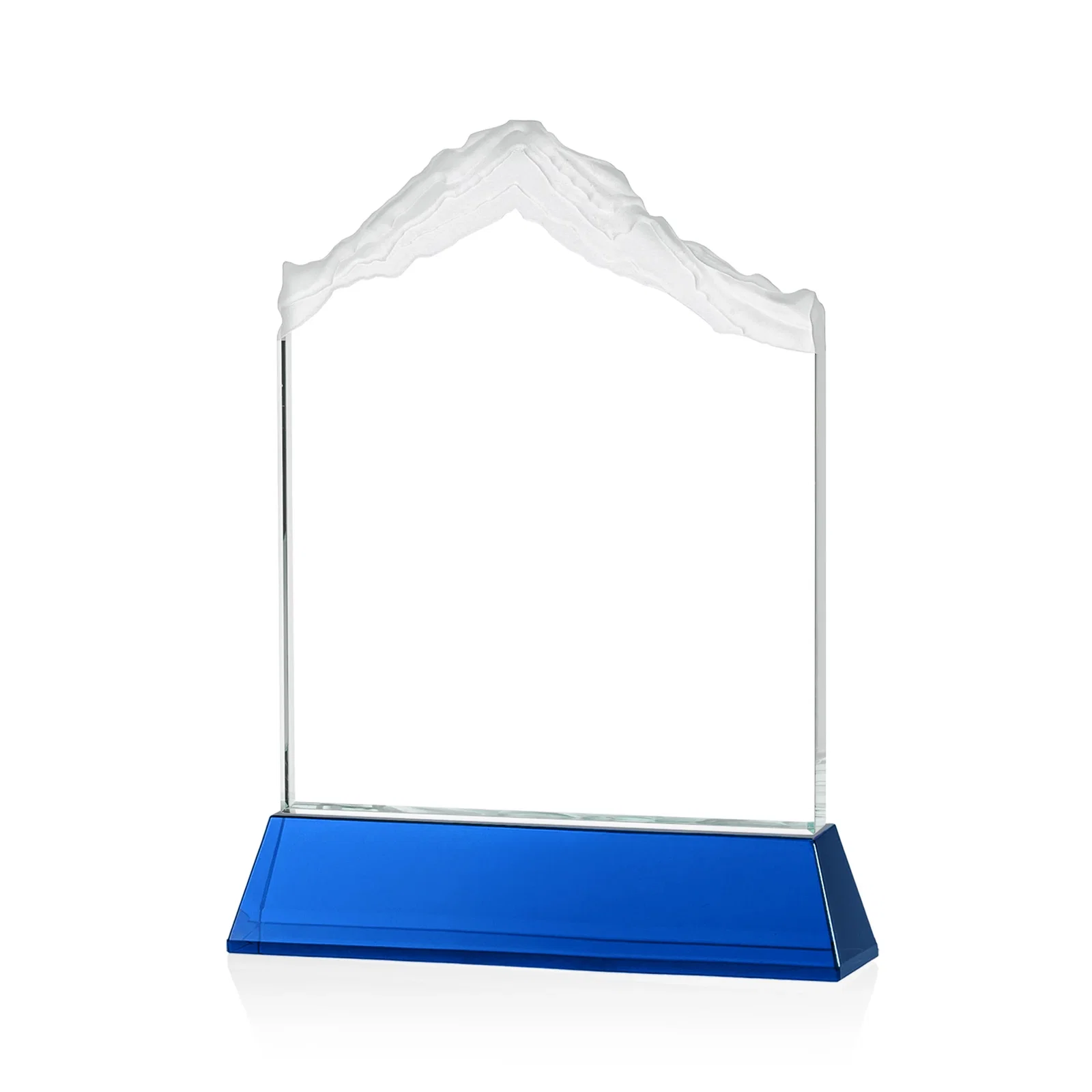 Custom Starfire Crystal Mountain Peak Award with Second Etch Option, awards, with your logo for service anniversary gifts