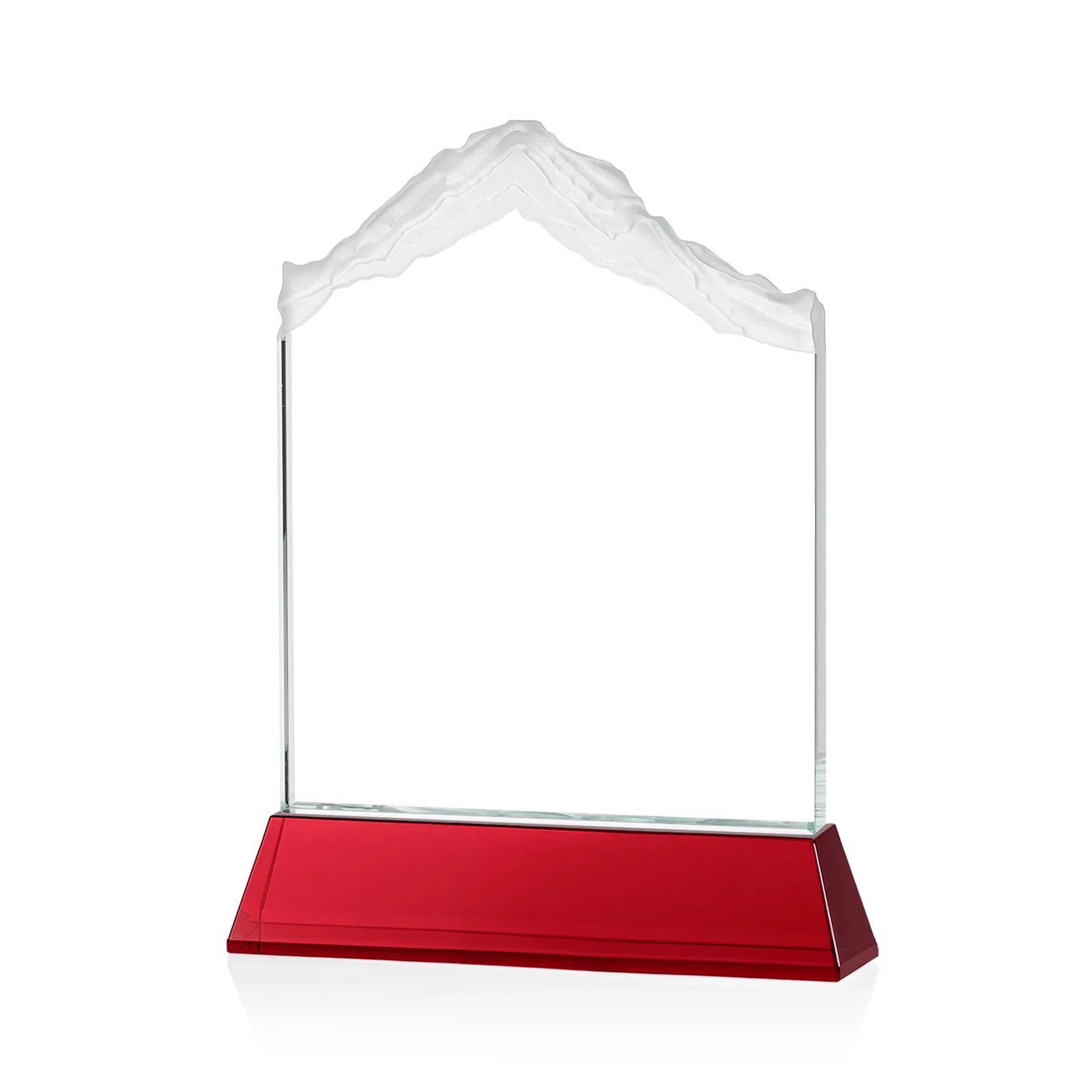 Custom Starfire Crystal Mountain Peak Award with Second Etch Option, awards, with your logo for team milestone celebrations