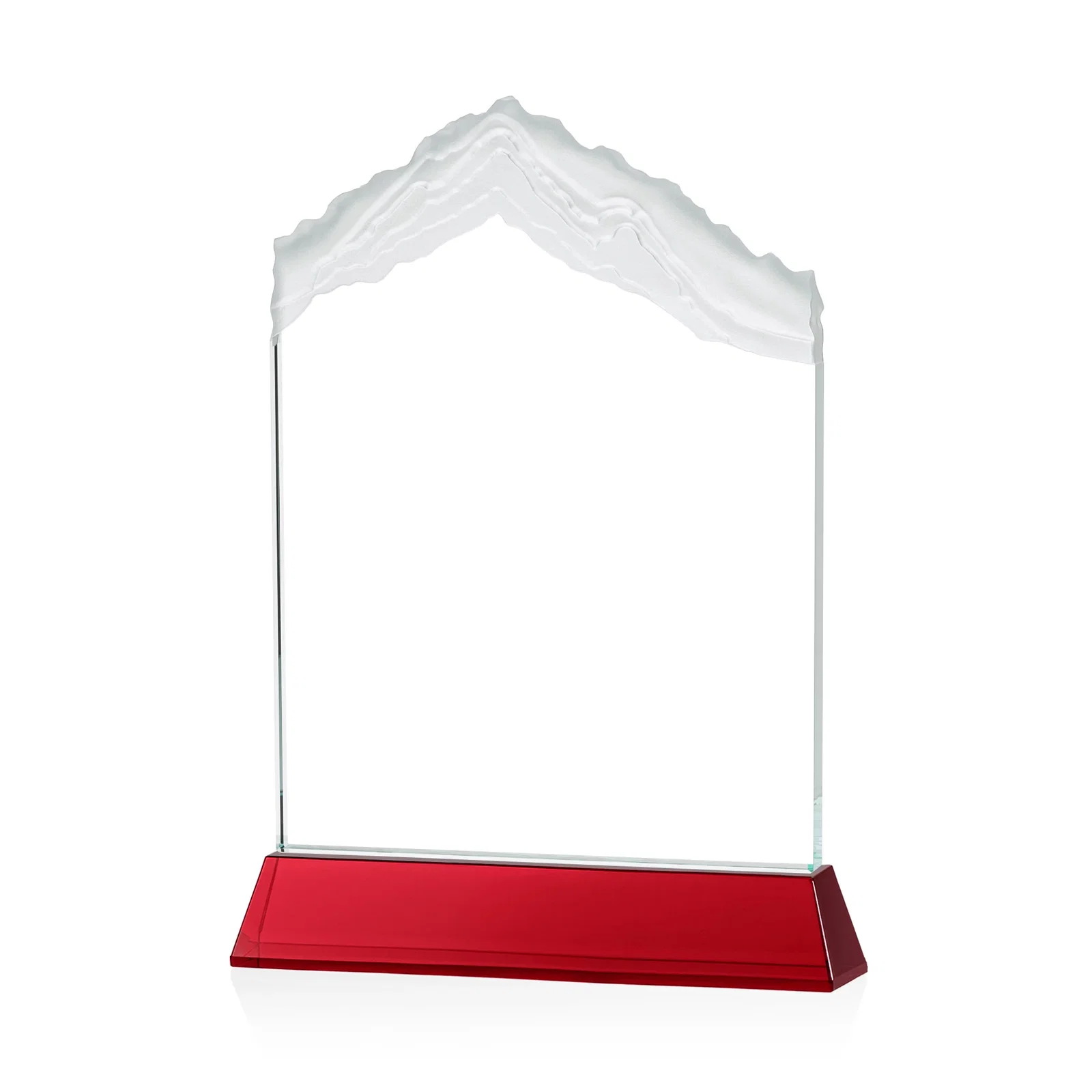Custom Starfire Crystal Mountain Peak Award with Second Etch Option, awards, with your logo for donor appreciation