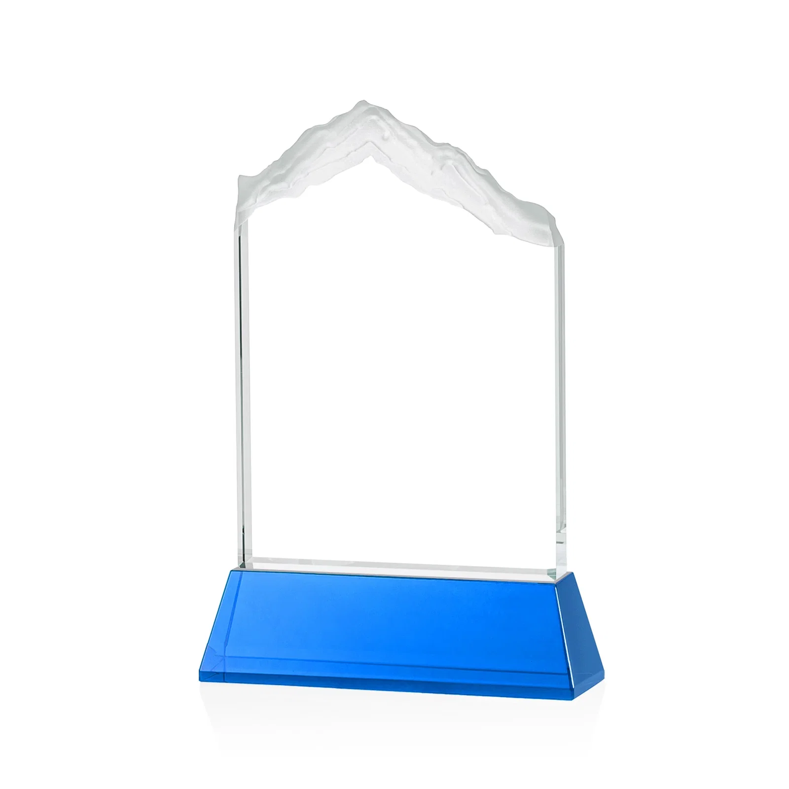 Custom Starfire Crystal Mountain Peak Award with Second Etch Option, awards, with your logo for graduation ceremonies