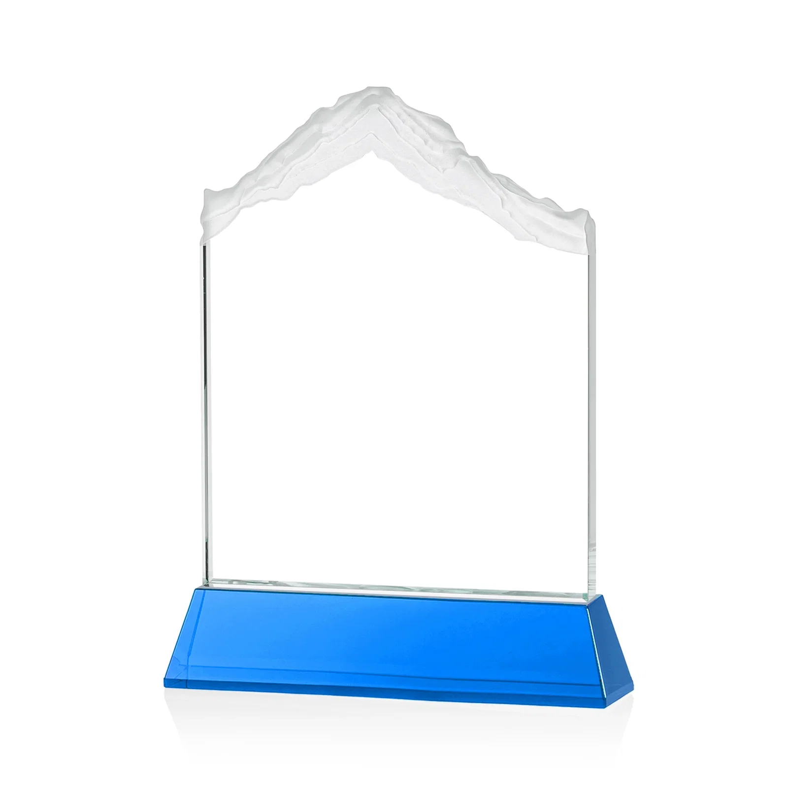 Custom Starfire Crystal Mountain Peak Award with Second Etch Option, awards, with your logo for safety achievement programs