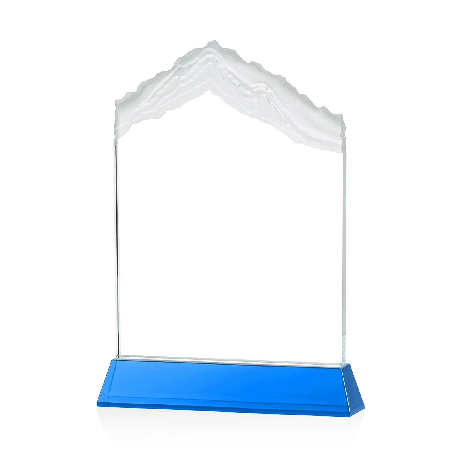 Custom Starfire Crystal Mountain Peak Award with Second Etch Option, awards, with your logo for volunteer appreciation