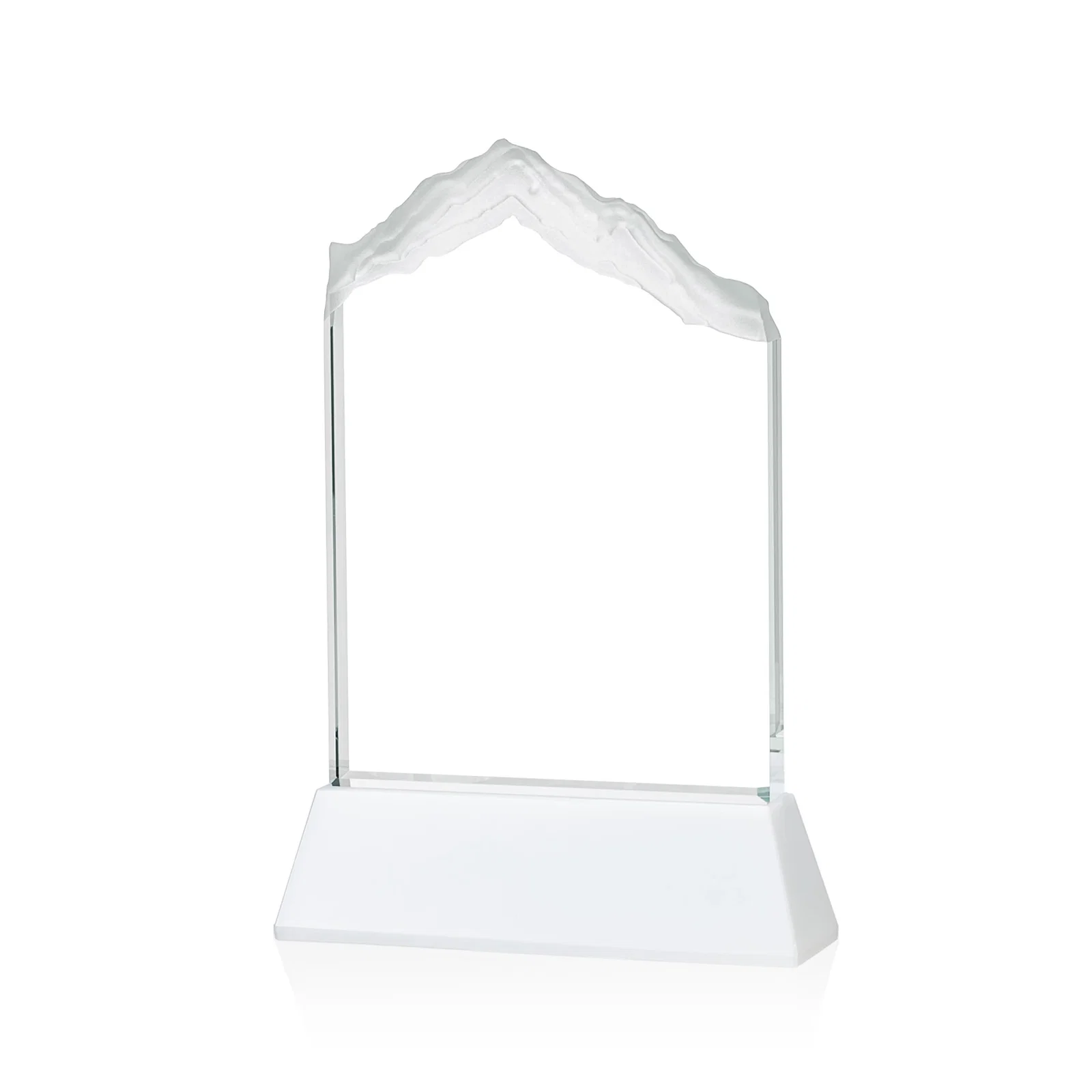 Custom Starfire Crystal Mountain Peak Award with Second Etch Option, awards, with your logo for dealer and partner awards