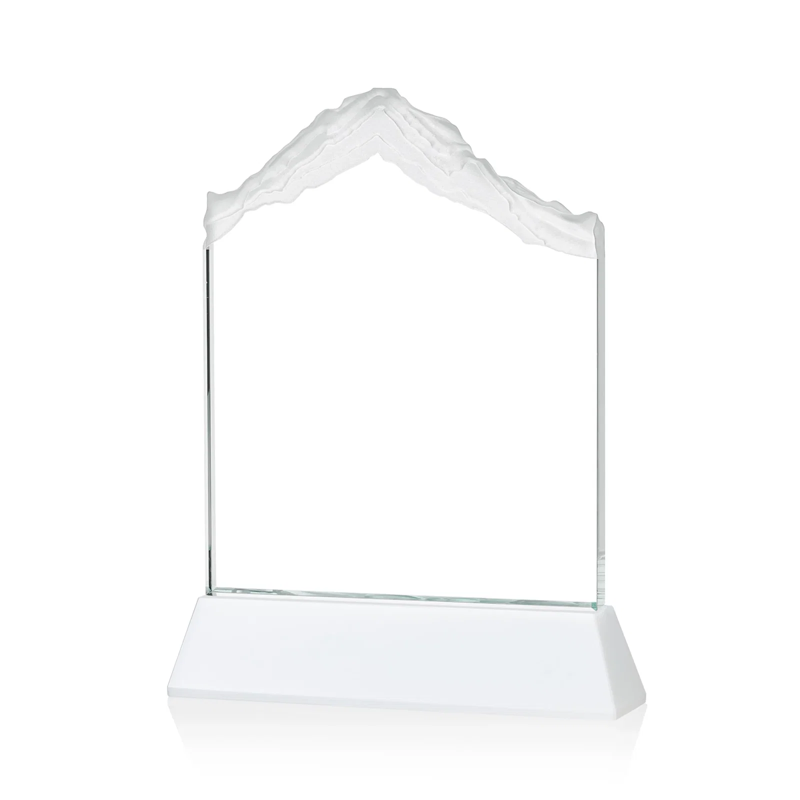 Custom Starfire Crystal Mountain Peak Award with Second Etch Option, awards, with your logo for company anniversary events
