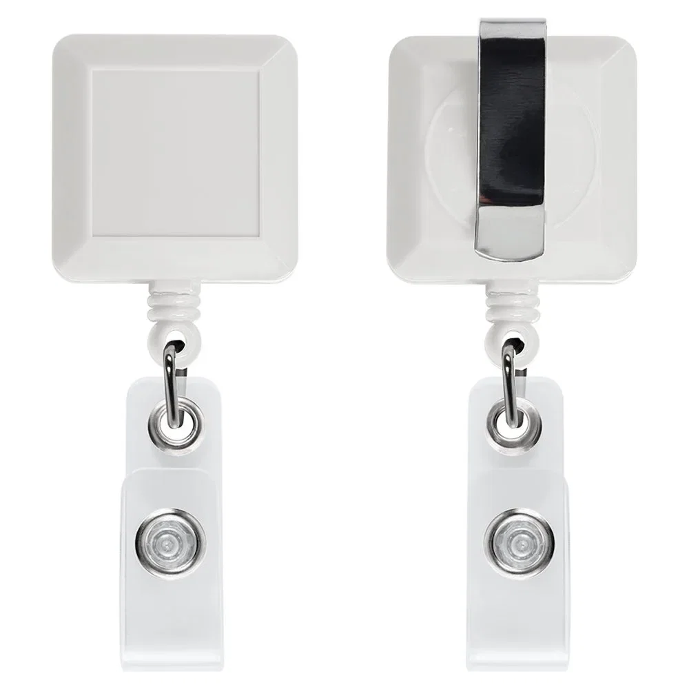 Everyday Retractable Opaque Badge Reel - Round & Square Shape — view 4