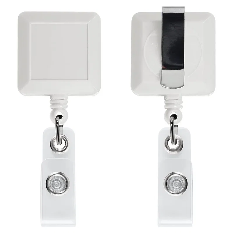 Everyday Retractable Opaque Badge Reel - Round & Square Shape — view 4