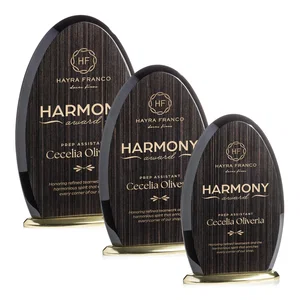 Freestanding Slatewood Composite Arch Award on Aluminum Base