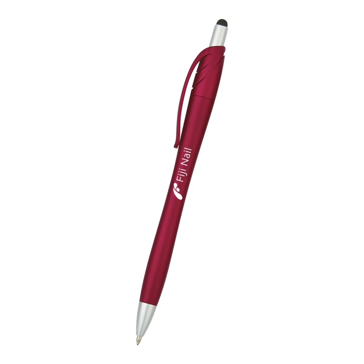 Purple pen angled to display its tapered nose