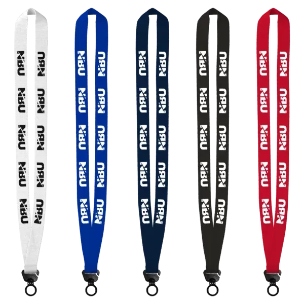 Evolution34 - 3/4" Polyester Welded Lanyard with Trapezoid and Plastic O-Ring