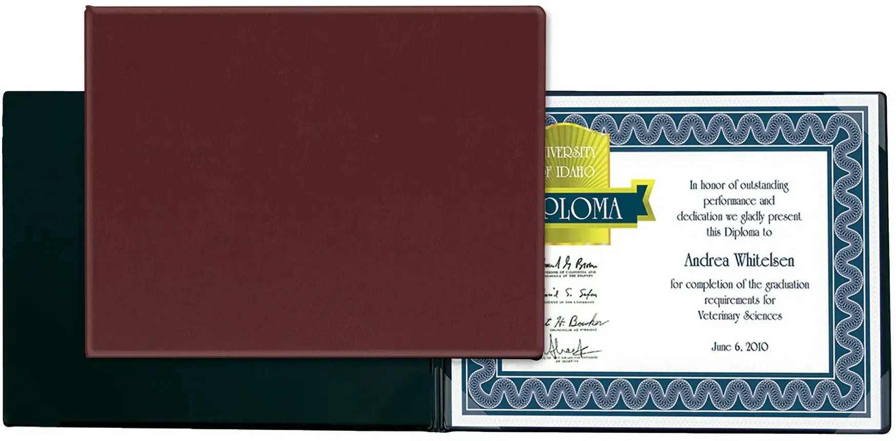 Branded Executive Certificate Holder - 4 Corners — view 2