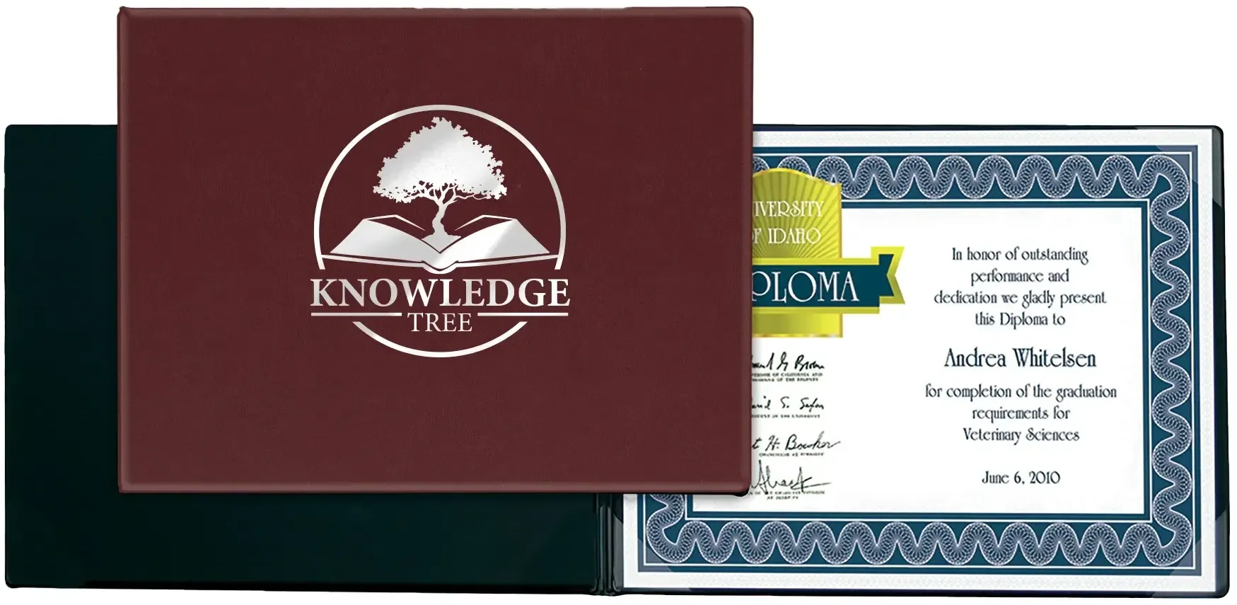 Branded Executive Certificate Holder - 4 Corners — view 4