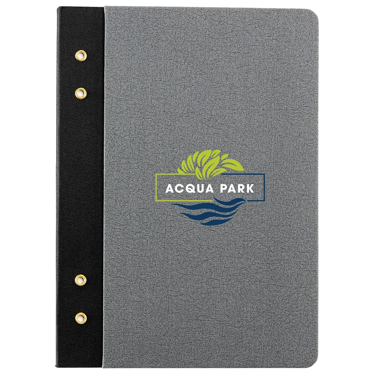 Close-up of the Executive FSC® Journal's textured grommet spine detail