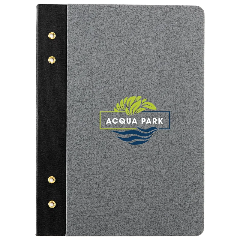Close-up of the Executive FSC® Journal's textured grommet spine detail