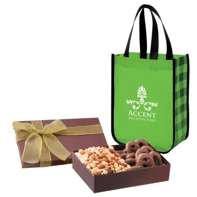 Executive gift set packed inside a laminated non woven tote