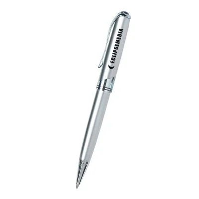 Silver version standing upright with the clip forward