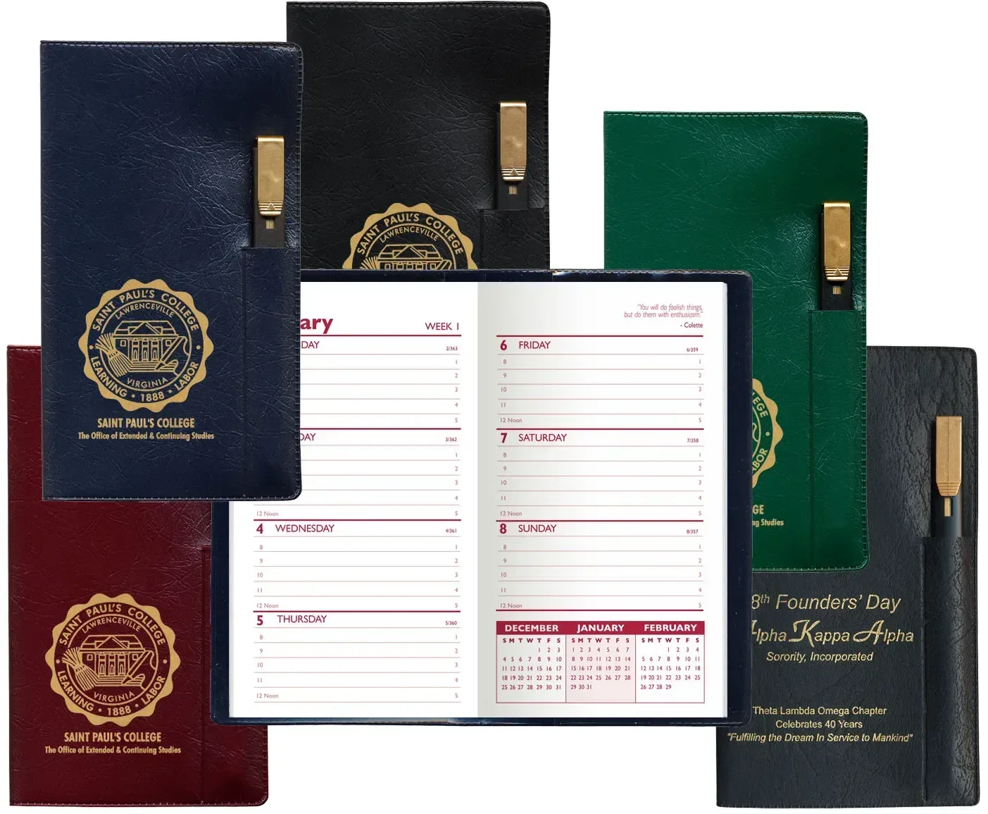 Personalized Executive Weekly Pocket Planner — view 2
