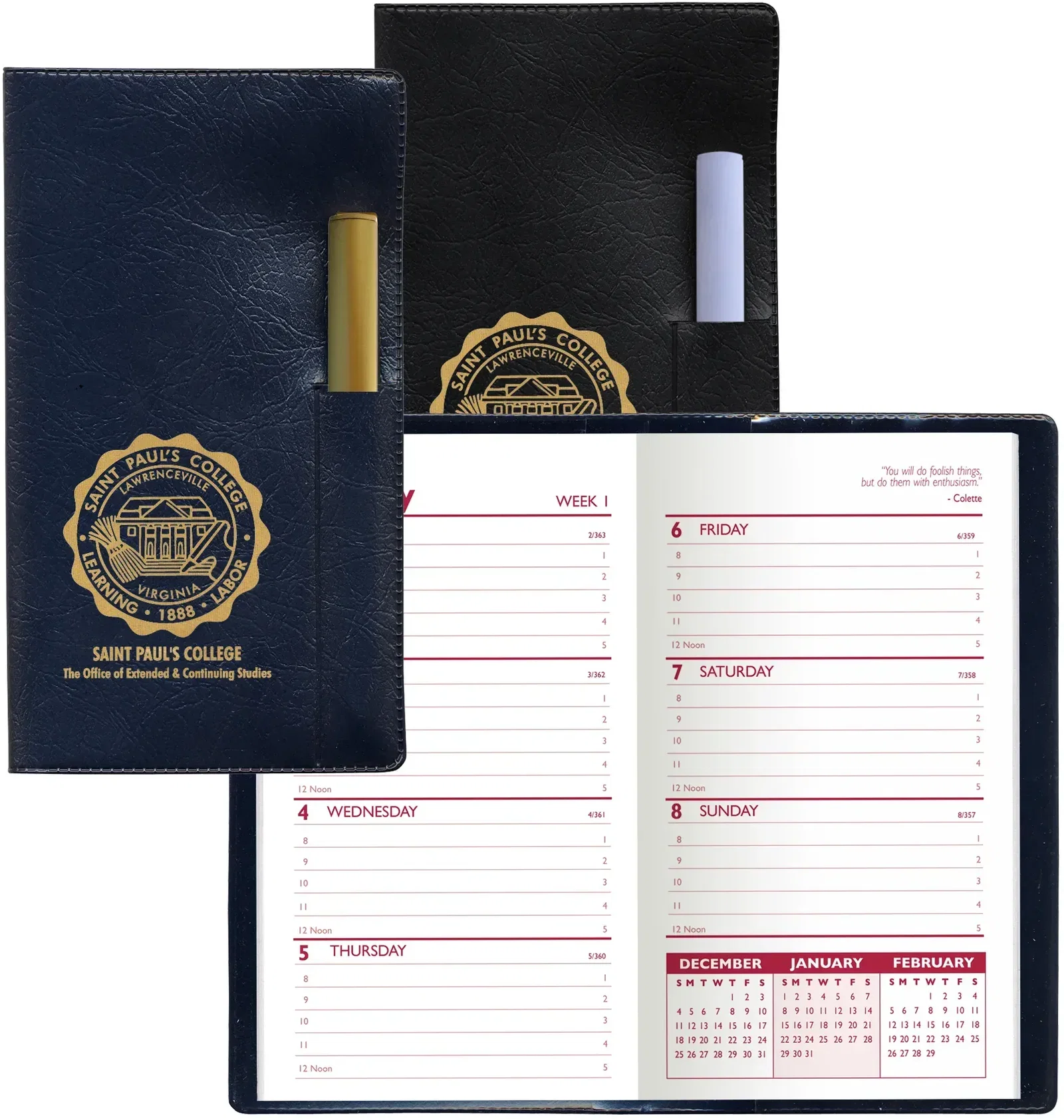 Custom Executive Pocket Planner with Pen. — view 4