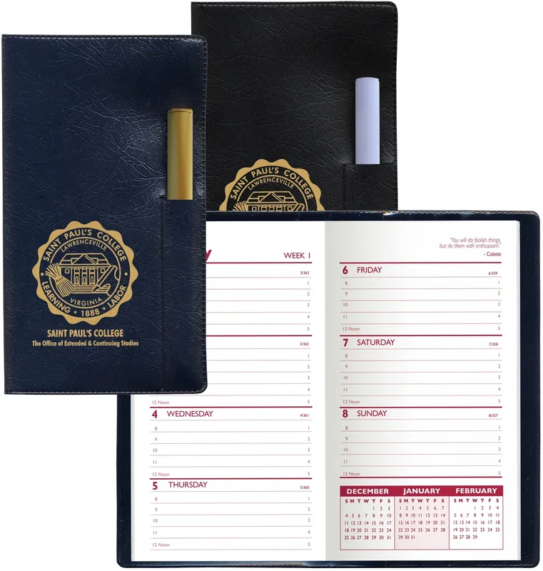 Custom Executive Pocket Planner with Pen. — view 4