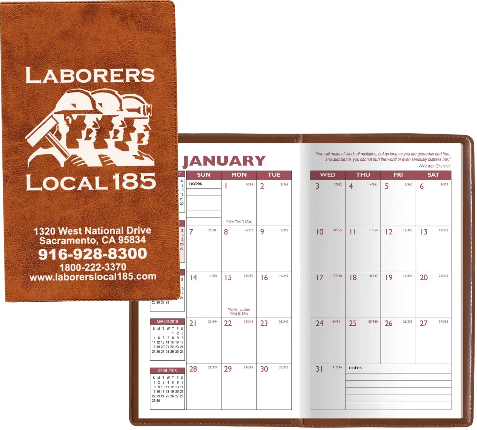Personalized Vinyl Monthly Pocket Planner — view 2