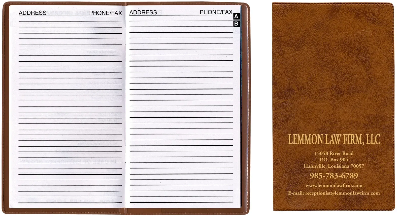 Personalized Executive Vinyl Telephone & Address Book — view 3