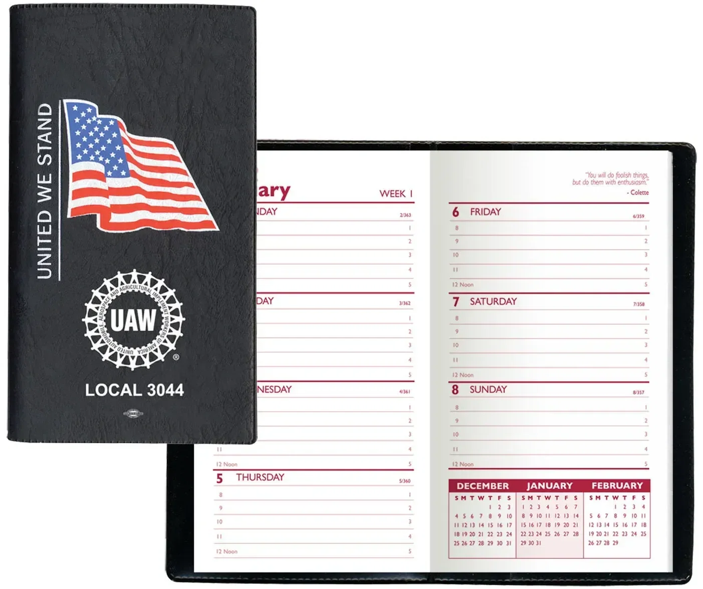 Custom Flag Vinyl Weekly Planner — view 2