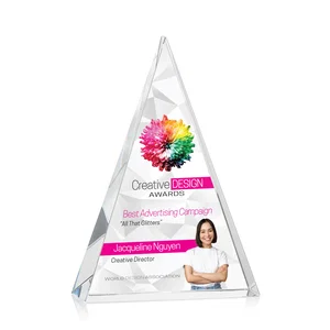 Extra-Thick Crystal Pyramid Cut from One Block