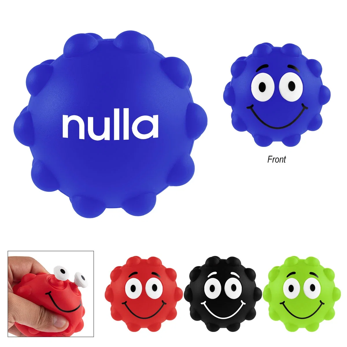 Eye popper fidget ball with bubbles on all sides
