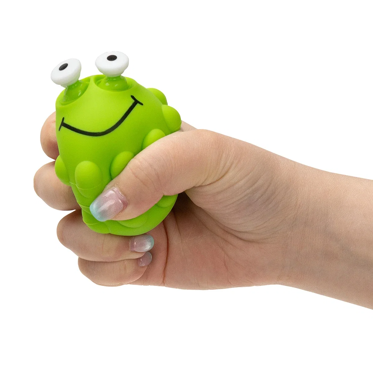 Eye-Popping Push Pop Ball held in hand, in-use lifestyle shot