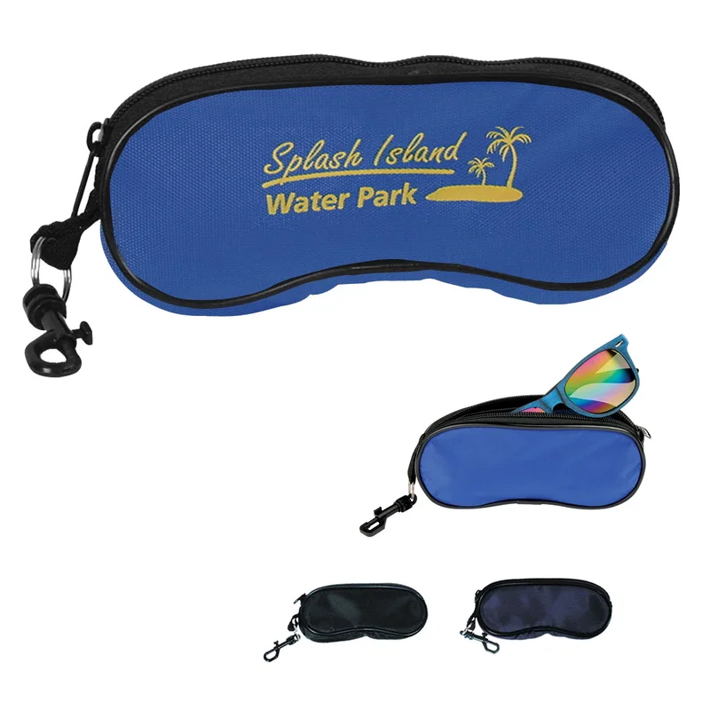 Pair of sunglasses tucked inside the holder