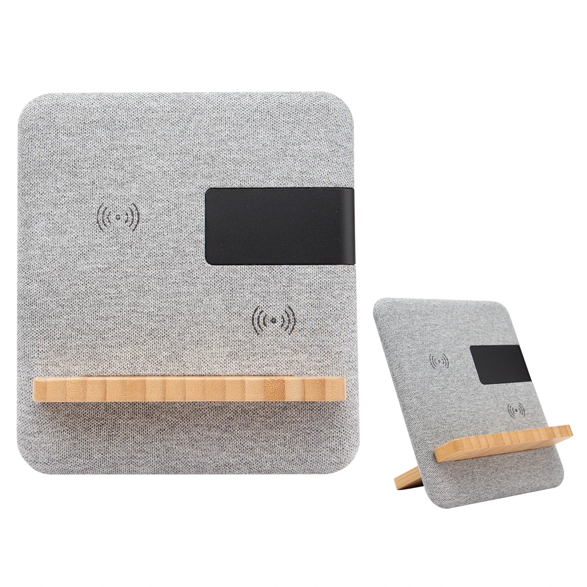 Angled view of the sloped charging surface
