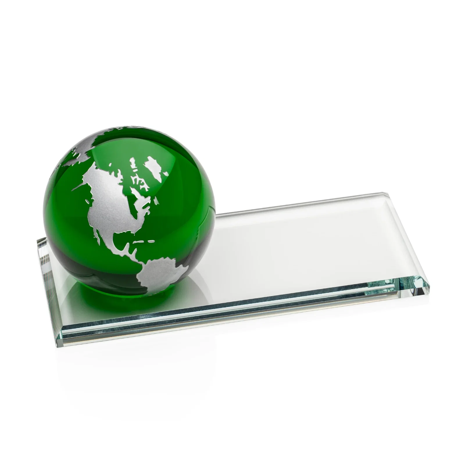Custom Optical Crystal Globe Award With Mix-and-Match Colors, desk awards for dealer and partner awards