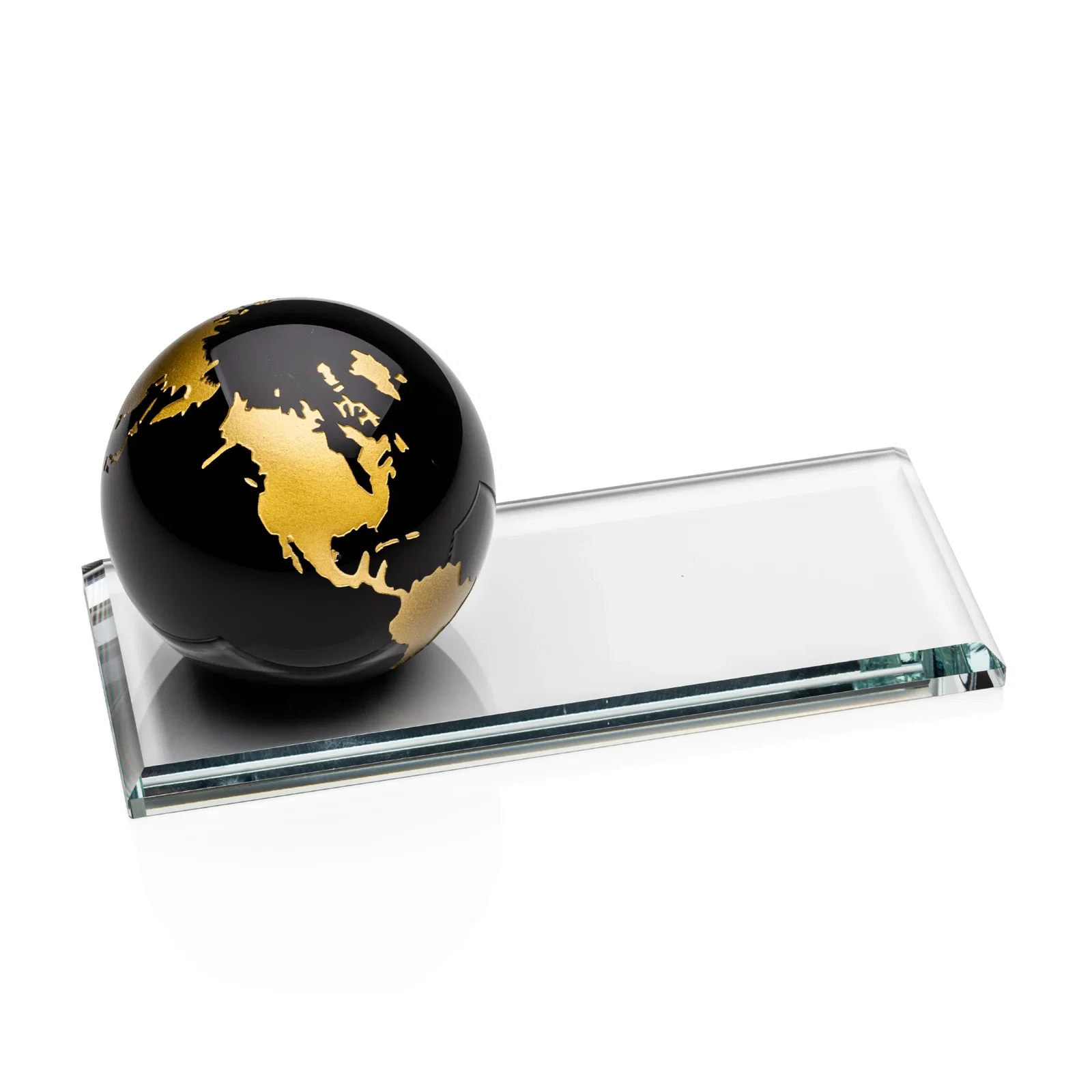 Custom Optical Crystal Globe Award With Mix-and-Match Colors, desk awards for company anniversary events