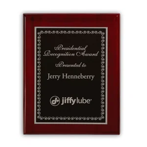 Fairfield Medium Plaque Award, 10" x 8" x 0.75" Rosewood, Full-Color Imprint