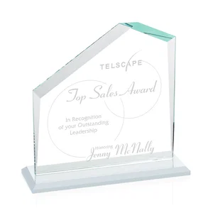 Starfire Crystal Real Estate Award with White Crystal Base