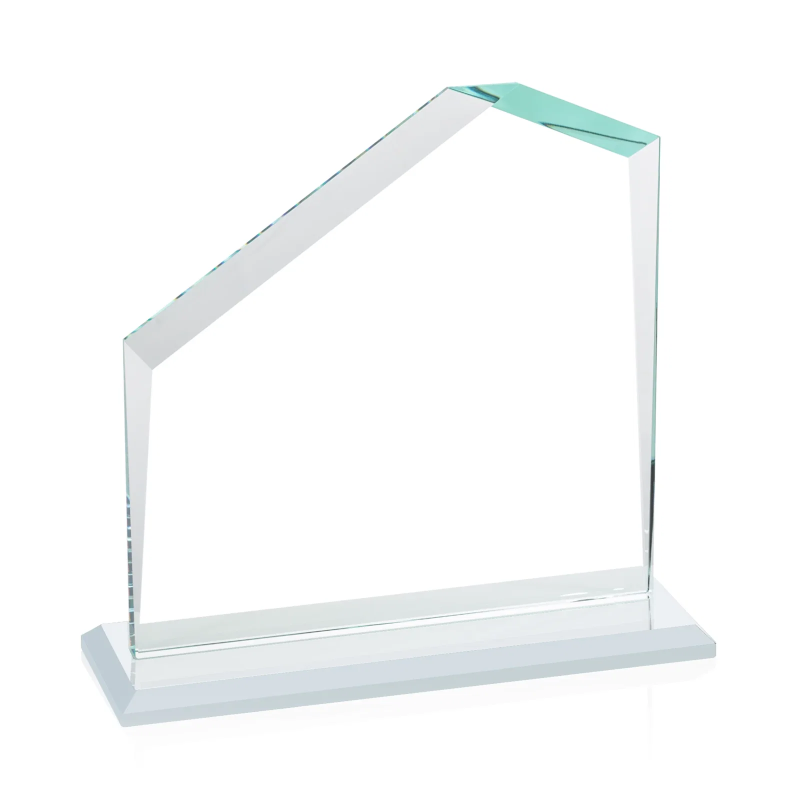 Custom engraved Starfire Crystal Real Estate Award with White Crystal Base for employee recognition
