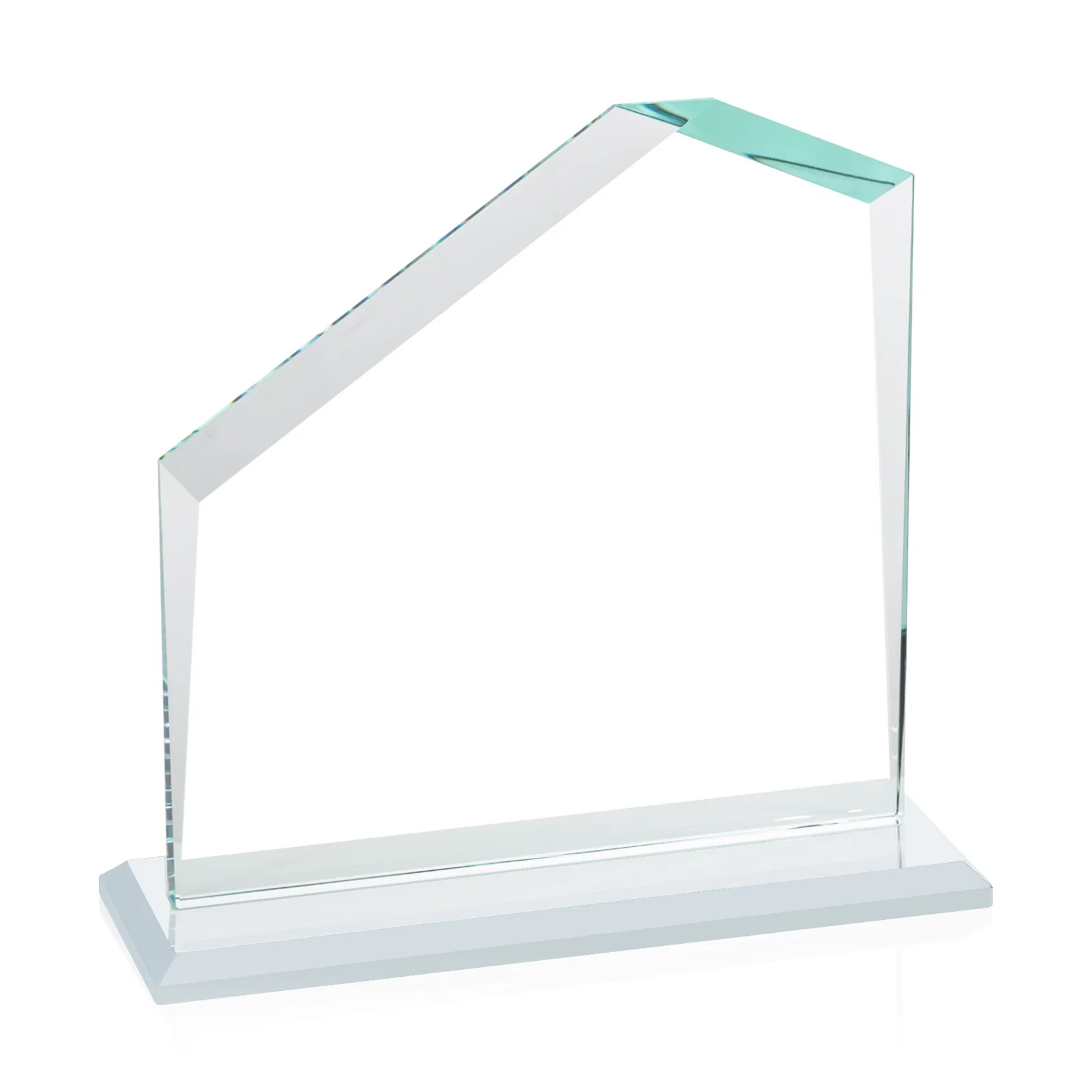 Custom engraved Starfire Crystal Real Estate Award with White Crystal Base for corporate award ceremonies