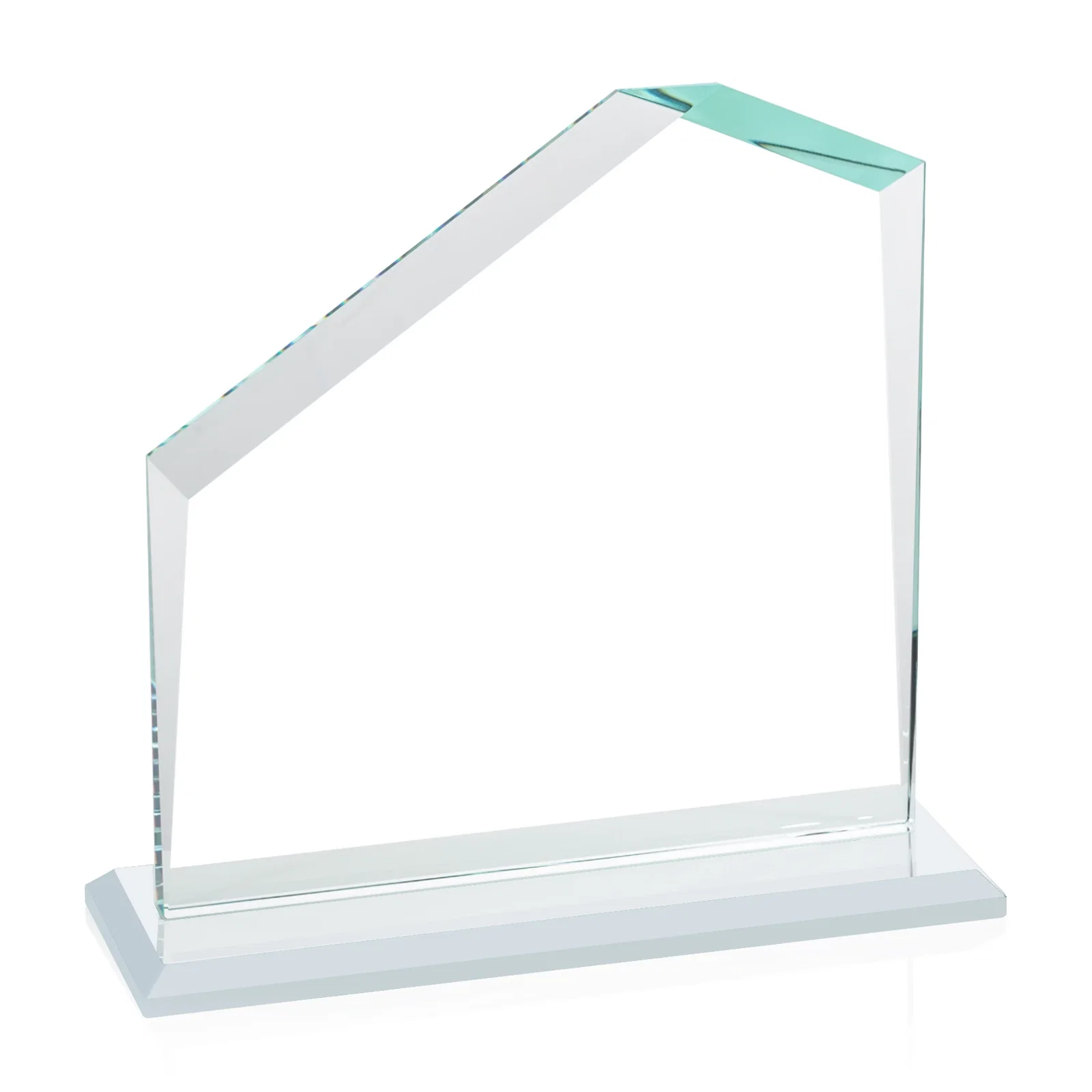 Custom engraved Starfire Crystal Real Estate Award with White Crystal Base for service anniversary gifts