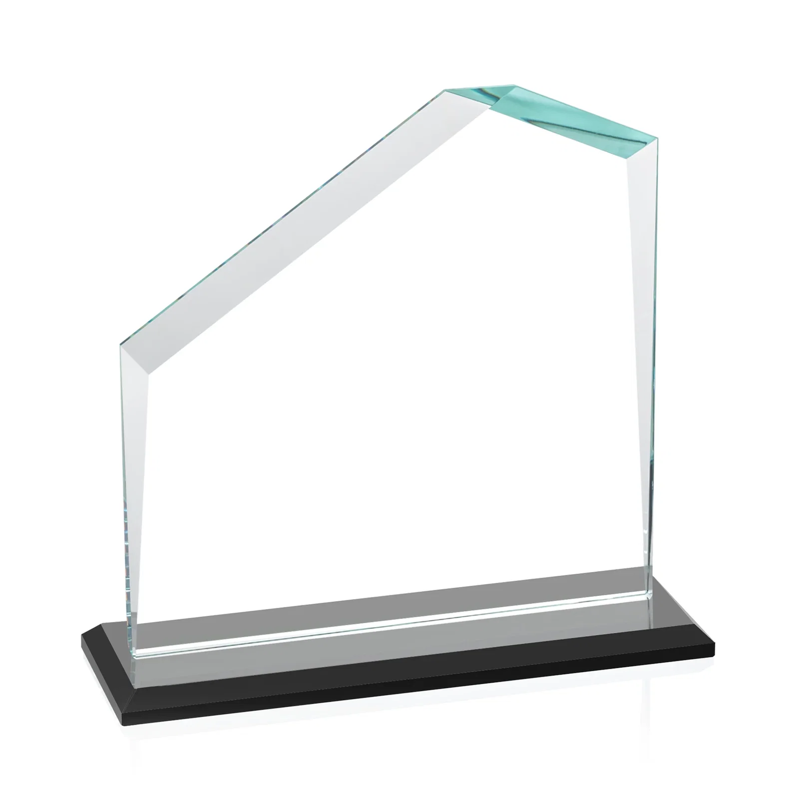 Custom engraved Starfire Crystal Real Estate Award with White Crystal Base for sales achievement awards