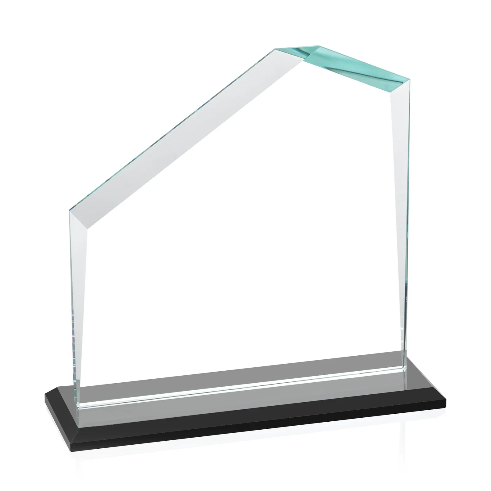 Custom engraved Starfire Crystal Real Estate Award with White Crystal Base for retirement presentations