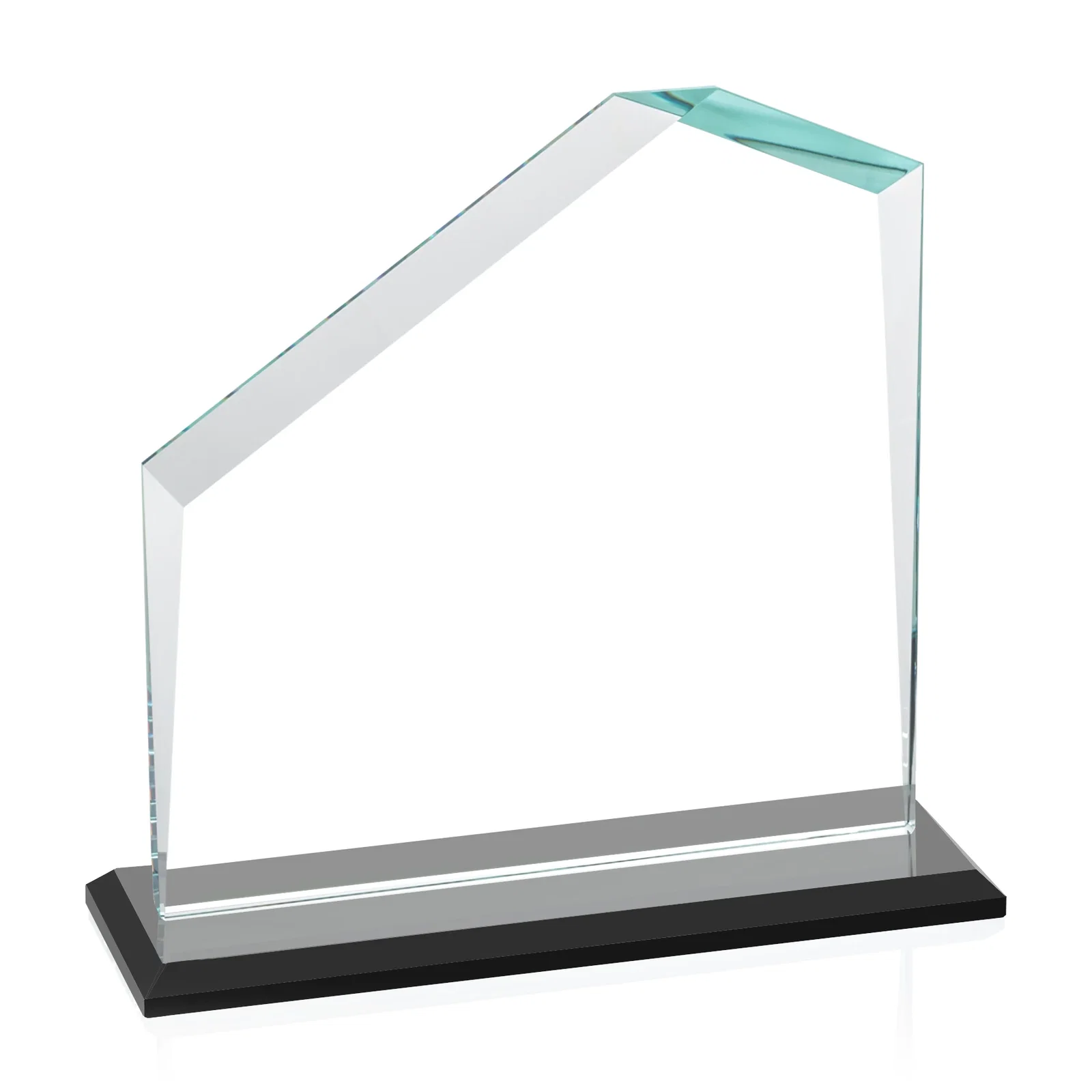 Custom engraved Starfire Crystal Real Estate Award with White Crystal Base for team milestone celebrations