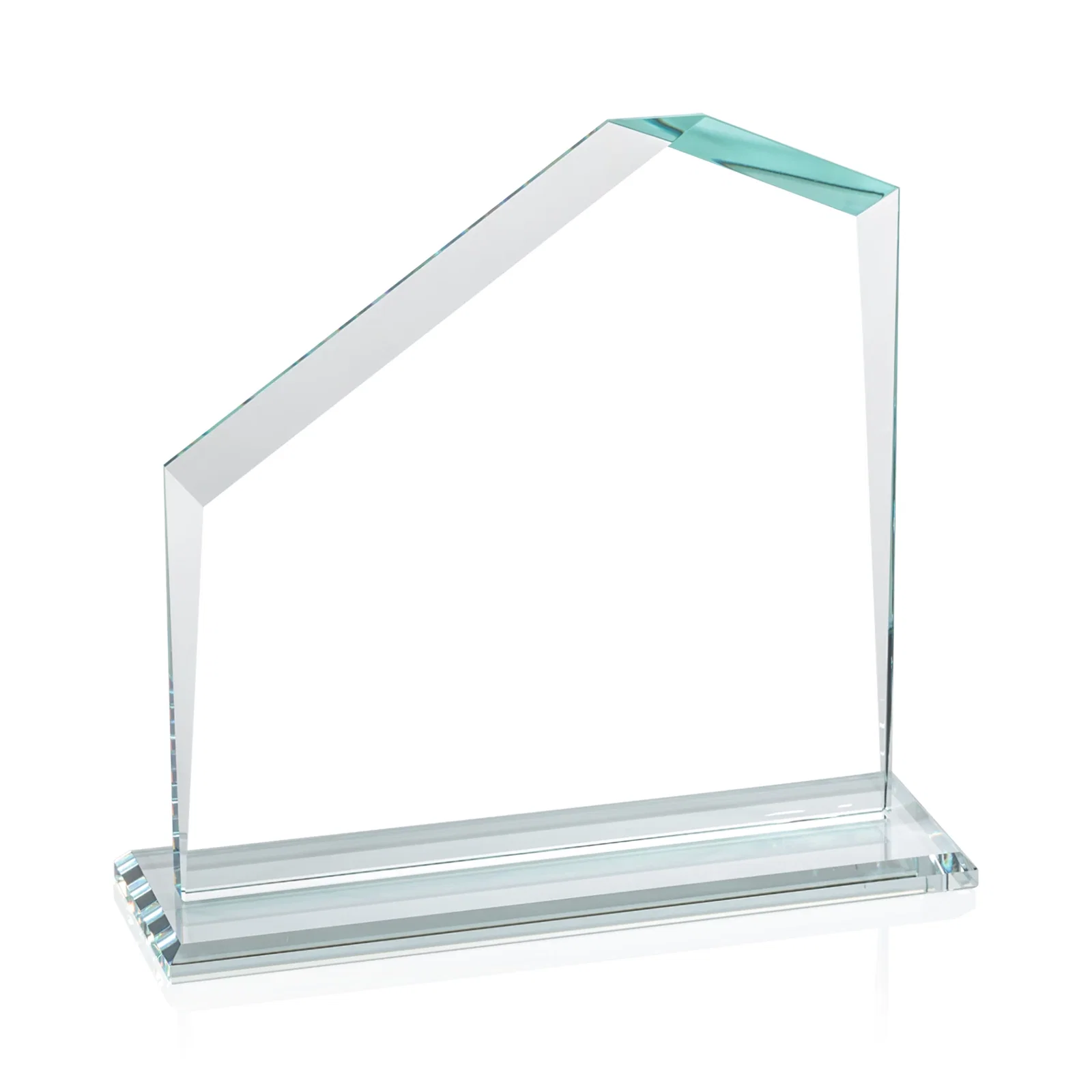 Custom engraved Starfire Crystal Real Estate Award with White Crystal Base for donor appreciation