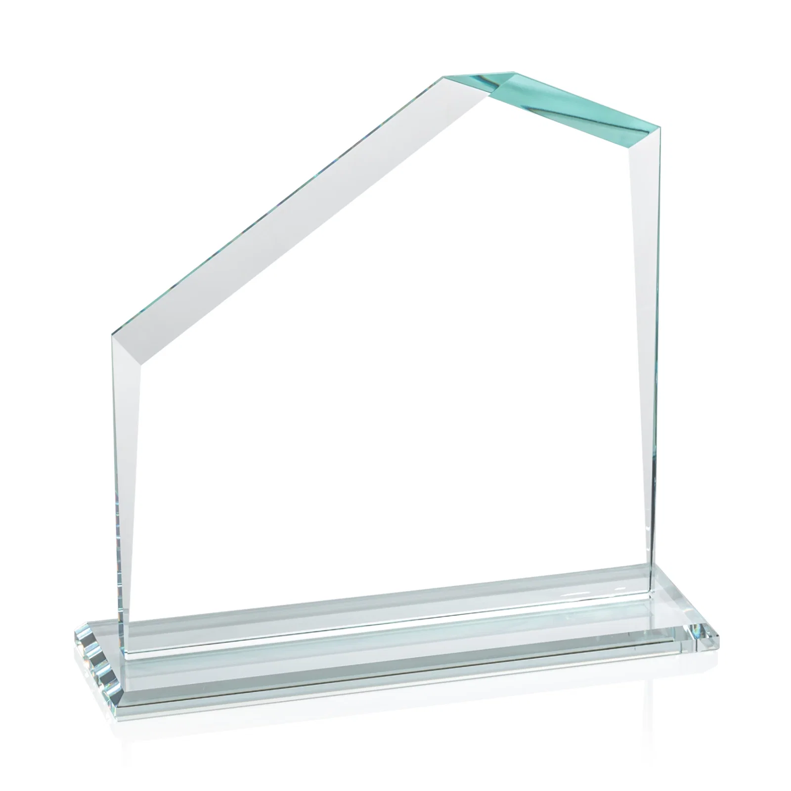Custom engraved Starfire Crystal Real Estate Award with White Crystal Base for graduation ceremonies