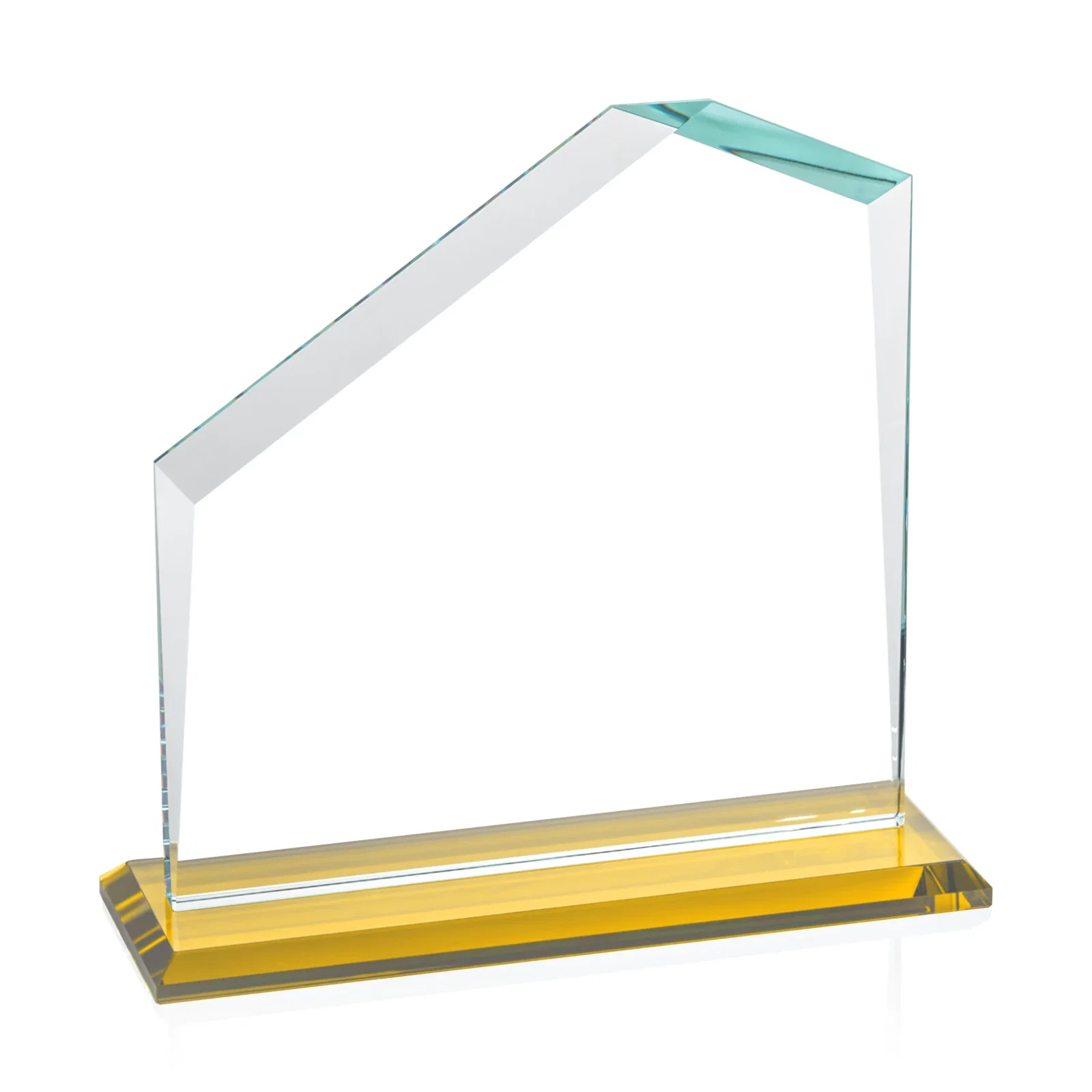 Custom engraved Starfire Crystal Real Estate Award with White Crystal Base for dealer and partner awards